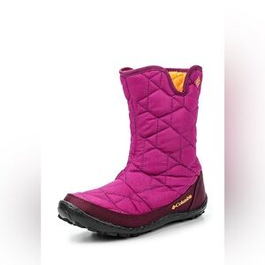 Youth Columbia Minx Slip III boots in Currant Omni-Heat Size 1